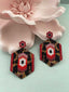 Pendientes con estampado animal de mal de ojo 