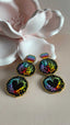 Pendientes de amor multicolores