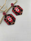 Pendientes con estampado animal de mal de ojo 